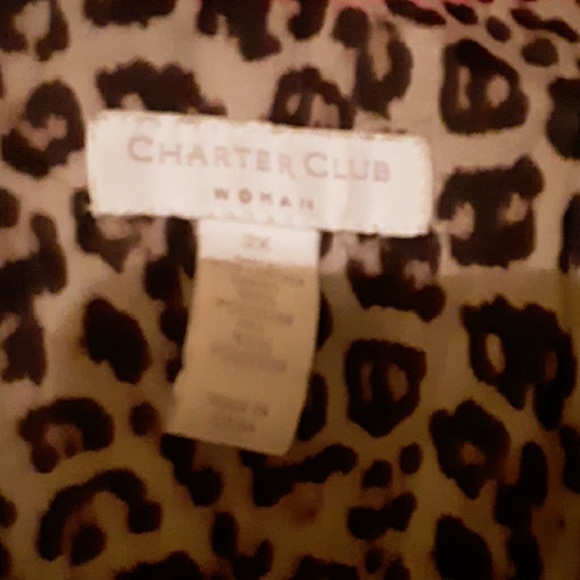 Faux Leather Jacket, Charter Club, pewter silver - Picture 3 of 3